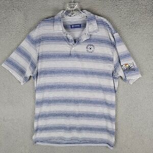 Founders Polo Shirt Mens Large Navy Striped Arnold Palmer Invitational Jr FG2020